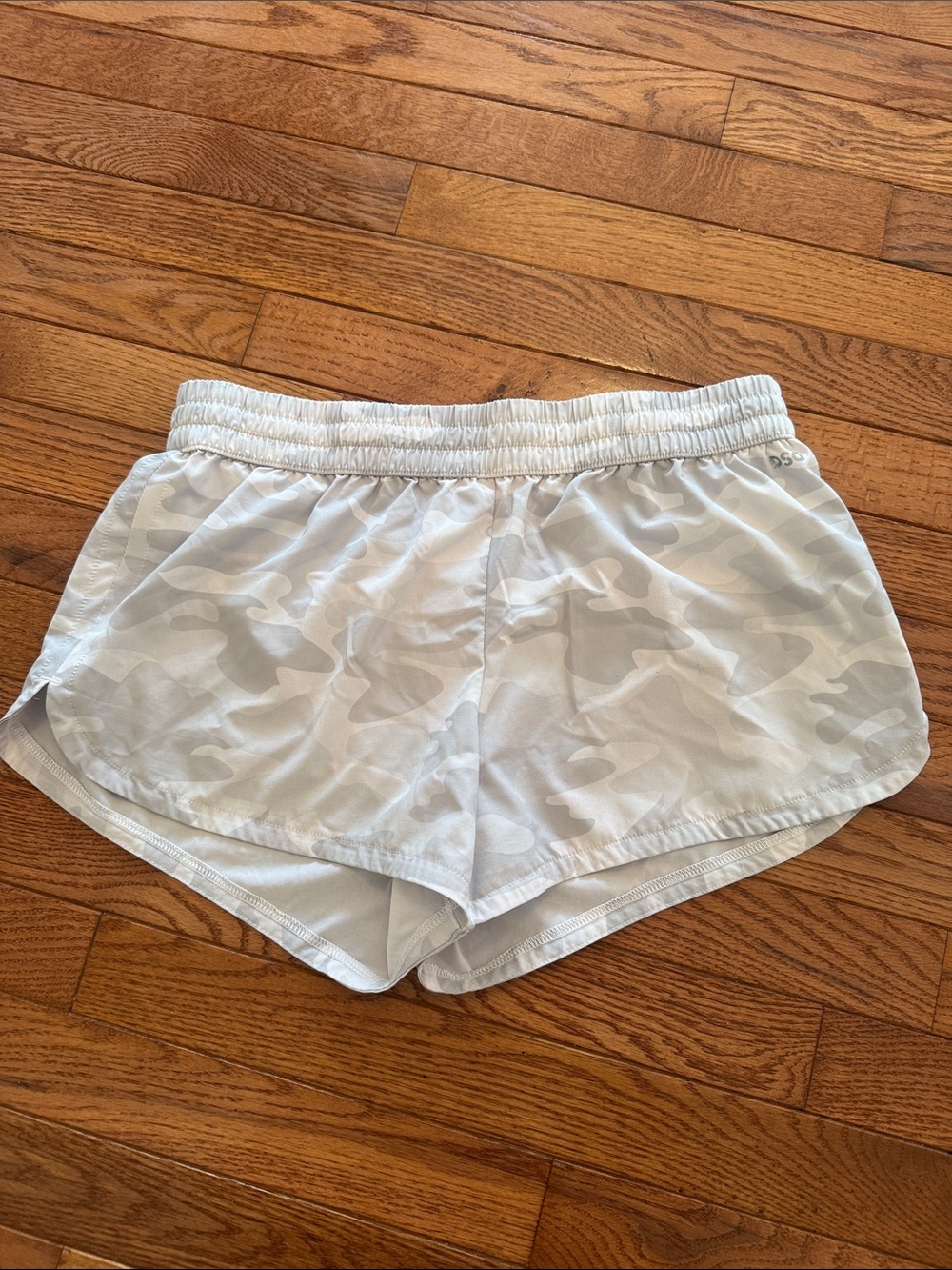 DSG White Light Gray Camo Women's Athletic Shorts
